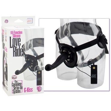 California Exotic Love Rider G-Kiss, черный, Страпон унисекс с вибрацией California Exotic Love Rider G-Kiss, черный, Страпон унисекс с вибрацией