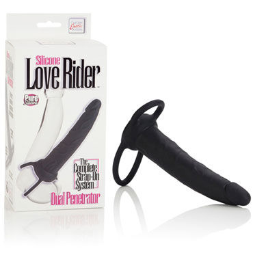 California Exotic Love Rider Dual Penetrators, черный, Мужской безремневый страпон California Exotic Love Rider Dual Penetrators, черный, Мужской безремневый страпон