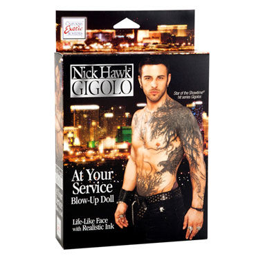 California Exotic Nick Hawk Gigolo, Секс-кукла мужчина с татуировкой California Exotic Nick Hawk Gigolo, Секс-кукла мужчина с татуировкой