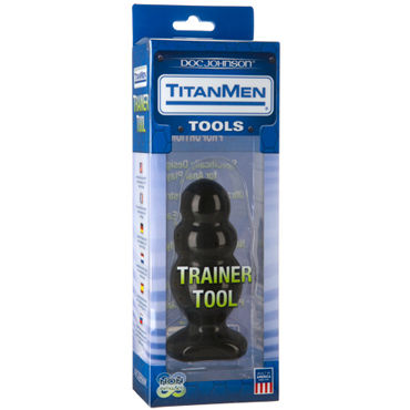 Doc Johnson Titanmen Trainer Tool #4 - Анальная пробка оригинальной формы - купить в секс шопе Doc Johnson Titanmen Trainer Tool #4 - Анальная пробка оригинальной формы - купить в секс шопе