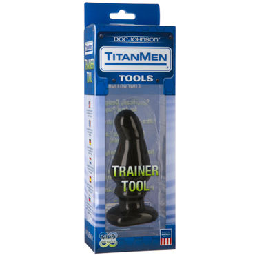 Doc Johnson Titanmen Trainer Tool #5 - Анальная пробка анатомической формы - купить в секс шопе Doc Johnson Titanmen Trainer Tool #5 - Анальная пробка анатомической формы - купить в секс шопе