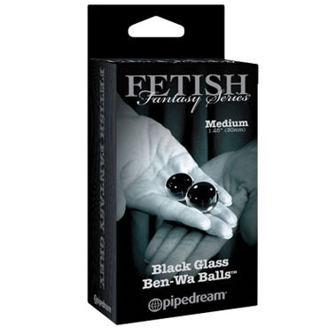 Pipedream Medium Black Glass Ben-Wa Balls, Стеклянные вагинальные шарики Pipedream Medium Black Glass Ben-Wa Balls, Стеклянные вагинальные шарики