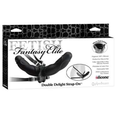 Pipedream Double Delight Strap-On, Двухсторонний страпон и маска Pipedream Double Delight Strap-On, Двухсторонний страпон и маска