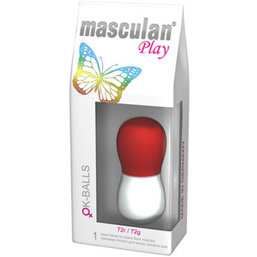 Masculan Ok-Balls, красно-белый, Тренажер Кегеля Masculan Ok-Balls, красно-белый, Тренажер Кегеля