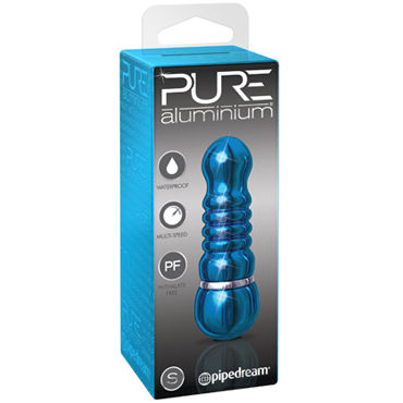 Pipedream Pure Aluminium Blue Small, Эксклюзивный вибратор небольшого размера Pipedream Pure Aluminium Blue Small, Эксклюзивный вибратор небольшого размера