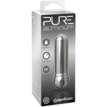 Pipedream Pure Aluminium Silver Small, Эксклюзивный вибратор небольшого размера Pipedream Pure Aluminium Silver Small, Эксклюзивный вибратор небольшого размера