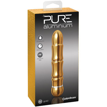 Pipedream Pure Aluminium Gold Medium, Эксклюзивный вибратор среднего размера Pipedream Pure Aluminium Gold Medium, Эксклюзивный вибратор среднего размера