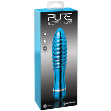 Pipedream Pure Aluminium Blue Large, Эксклюзивный вибратор большого размера Pipedream Pure Aluminium Blue Large, Эксклюзивный вибратор большого размера