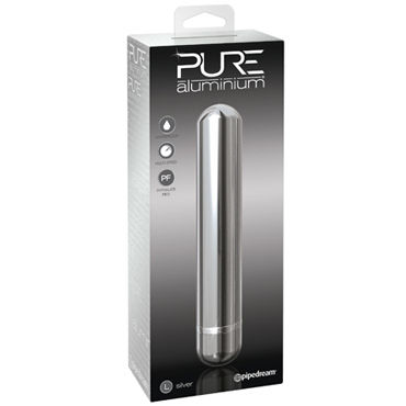 Pipedream Pure Aluminium Silver Large, Эксклюзивный вибратор большого размера Pipedream Pure Aluminium Silver Large, Эксклюзивный вибратор большого размера