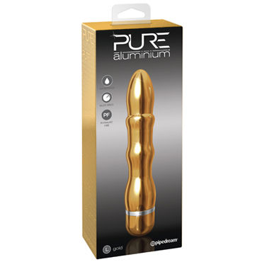 Pipedream Pure Aluminium Gold Large, Эксклюзивный вибратор большого размера Pipedream Pure Aluminium Gold Large, Эксклюзивный вибратор большого размера