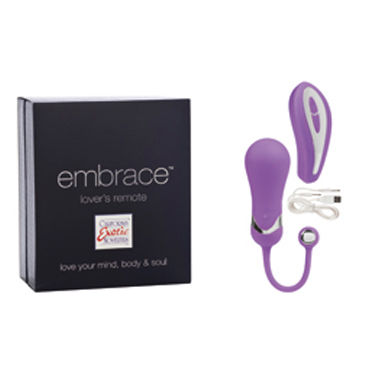 California Exotic Embrace, фиолетовый, Стильное виброяйцо с пультом ДУ California Exotic Embrace, фиолетовый, Стильное виброяйцо с пультом ДУ