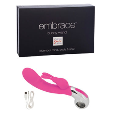 California Exotic Bunny Wand, розовый, Вибромассажер с удобным держателем California Exotic Bunny Wand, розовый, Вибромассажер с удобным держателем