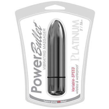 BMS Factory Platinum Power Bullet, 7,6 см, Стильная водонепроницаемая вибропуля BMS Factory Platinum Power Bullet, 7,6 см, Стильная водонепроницаемая вибропуля