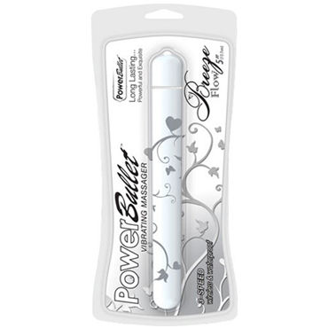 BMS Factory Power Bullet Breeze Flow White, Вибропуля с красивым узором на корпусе BMS Factory Power Bullet Breeze Flow White, Вибропуля с красивым узором на корпусе