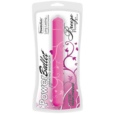 BMS Factory Power Bullet Breeze Flow Fuschia, Вибропуля с красивым узором на корпусе BMS Factory Power Bullet Breeze Flow Fuschia, Вибропуля с красивым узором на корпусе