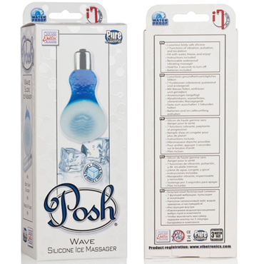 California Exotic Posh Ice Massager Wave, синий - подробные фото в секс шопе Condom-Shop California Exotic Posh Ice Massager Wave, синий - подробные фото в секс шопе Condom-Shop