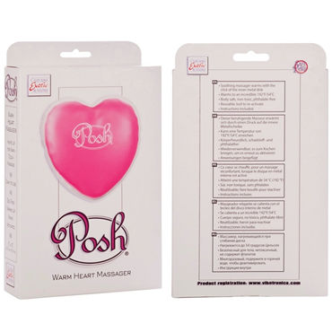 California Exotic Posh Warming Heart Massager - Массажер, нагревающийся при сгибании диска - купить в секс шопе California Exotic Posh Warming Heart Massager - Массажер, нагревающийся при сгибании диска - купить в секс шопе