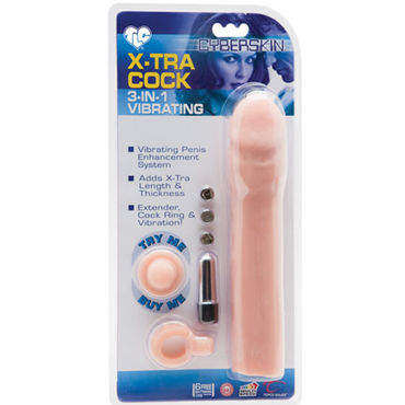 Topco X-tra Cock, Насадка-удлинитель с вибропулей Topco X-tra Cock, Насадка-удлинитель с вибропулей