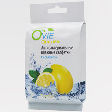 Ovie влажные салфетки, цитрус-микс, С антибактериальным эффектом Ovie влажные салфетки, цитрус-микс, С антибактериальным эффектом
