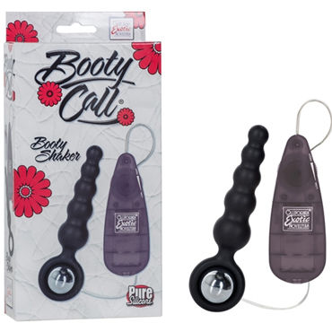California Exotic Booty Shaker, черный, Анальная цепочка с вибрацией California Exotic Booty Shaker, черный, Анальная цепочка с вибрацией