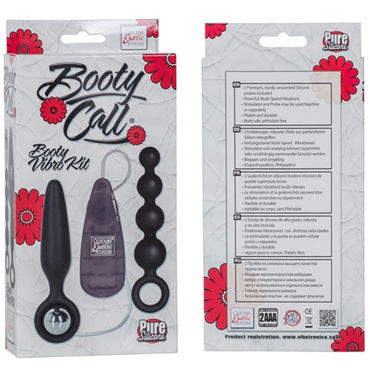 California Exotic Booty Vibro Kit, черный - Набор анальных стимуляторов с вибрацией - купить в секс шопе California Exotic Booty Vibro Kit, черный - Набор анальных стимуляторов с вибрацией - купить в секс шопе