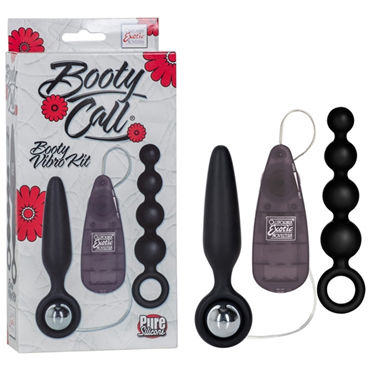 California Exotic Booty Vibro Kit, черный, Набор анальных стимуляторов с вибрацией California Exotic Booty Vibro Kit, черный, Набор анальных стимуляторов с вибрацией