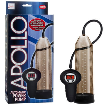 California Exotic Apollo Power Pump, серый, Автоматическая мужская помпа California Exotic Apollo Power Pump, серый, Автоматическая мужская помпа