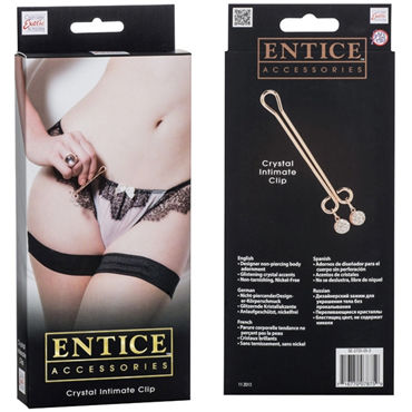 California Exotic Entice Crystal Intimate Clip - Зажим с кристаллом для половых губ - купить в секс шопе California Exotic Entice Crystal Intimate Clip - Зажим с кристаллом для половых губ - купить в секс шопе