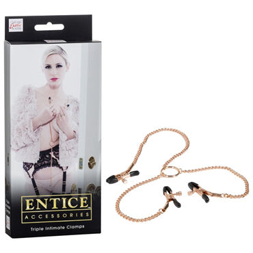 California Exotic Entice Triple Intimate Clamps, Зажимы для сосков и половых губ California Exotic Entice Triple Intimate Clamps, Зажимы для сосков и половых губ