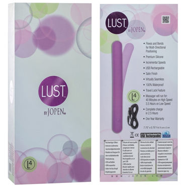 Jopen Lust L4, фиолетовый - Тонкий классический вибромассажер - купить в секс шопе Jopen Lust L4, фиолетовый - Тонкий классический вибромассажер - купить в секс шопе