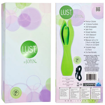 Jopen Lust L6, зеленый - Вибромассажер для стимуляции G-точки - купить в секс шопе Jopen Lust L6, зеленый - Вибромассажер для стимуляции G-точки - купить в секс шопе