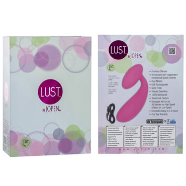 Jopen Lust L10, розовый - Вибромассажер изогнутый формы - купить в секс шопе Jopen Lust L10, розовый - Вибромассажер изогнутый формы - купить в секс шопе