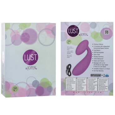 Jopen Lust L10, фиолетовый - Вибромассажер изогнутый формы - купить в секс шопе Jopen Lust L10, фиолетовый - Вибромассажер изогнутый формы - купить в секс шопе