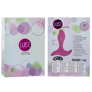 Jopen Lust L11, розовый - Перезаряжаемый анальный вибромассажер - купить в секс шопе Jopen Lust L11, розовый - Перезаряжаемый анальный вибромассажер - купить в секс шопе