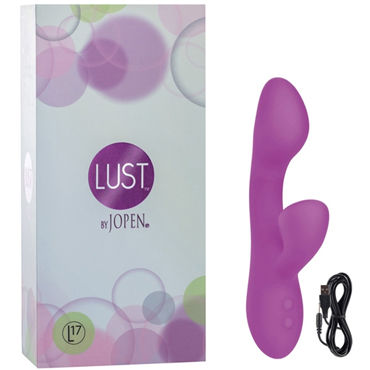 Jopen Lust L17, фиолетовый, Вибромассажер со стимулятором клитора Jopen Lust L17, фиолетовый, Вибромассажер со стимулятором клитора