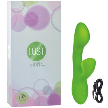 Jopen Lust L17, зеленый, Вибромассажер со стимулятором клитора Jopen Lust L17, зеленый, Вибромассажер со стимулятором клитора