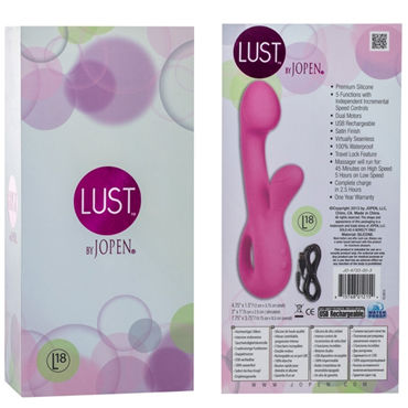 Jopen Lust L18, розовый - Многофункциональный вибратор с держателем - купить в секс шопе Jopen Lust L18, розовый - Многофункциональный вибратор с держателем - купить в секс шопе