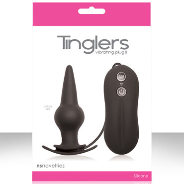 NS Novelties Tinglers Plug II, черный, Анальная пробка с вибрацией NS Novelties Tinglers Plug II, черный, Анальная пробка с вибрацией