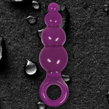 NS Novelties Jolie Ripples, фиолетовый - Анальная пробка мини с держателем - купить в секс шопе NS Novelties Jolie Ripples, фиолетовый - Анальная пробка мини с держателем - купить в секс шопе