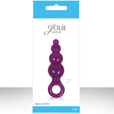 NS Novelties Jolie Ripples, фиолетовый, Анальная пробка мини с держателем NS Novelties Jolie Ripples, фиолетовый, Анальная пробка мини с держателем