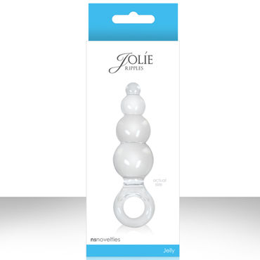 NS Novelties Jolie Ripples, прозрачный, Малая анальная пробка с держателем NS Novelties Jolie Ripples, прозрачный, Малая анальная пробка с держателем