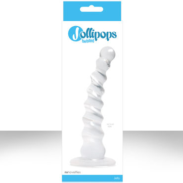 NS Novelties Jollipops, прозрачный, Рифленый анальный стимулятор NS Novelties Jollipops, прозрачный, Рифленый анальный стимулятор