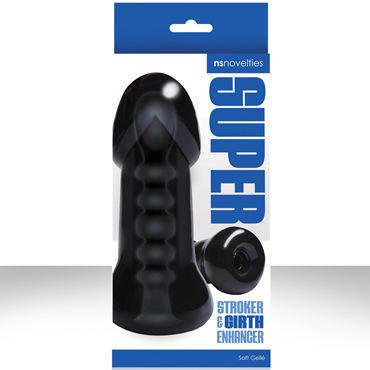 NS Novelties Super Stroker, черный, Мастурбатор из супер нежного материала NS Novelties Super Stroker, черный, Мастурбатор из супер нежного материала