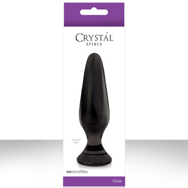 NS Novelties Crystal Spires, черный, Анальная пробка конической формы NS Novelties Crystal Spires, черный, Анальная пробка конической формы