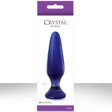 NS Novelties Crystal Spires, синий, Анальная пробка конической формы NS Novelties Crystal Spires, синий, Анальная пробка конической формы