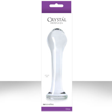 NS Novelties Crystal Droplets, прозрачный, Анальная пробка с большой головкой NS Novelties Crystal Droplets, прозрачный, Анальная пробка с большой головкой
