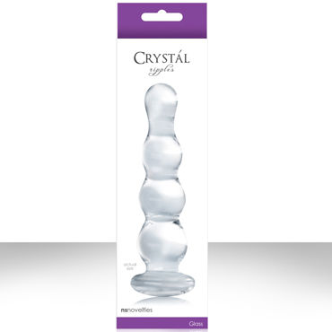 NS Novelties Crystal Ripples, прозрачный, Рельефная анальная пробка NS Novelties Crystal Ripples, прозрачный, Рельефная анальная пробка