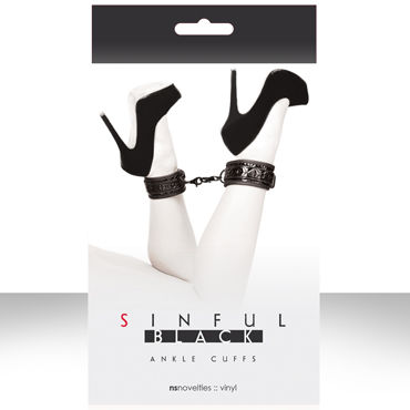 NS Novelties Sinful Ankle Cuffs, Наножники, соединенные цепью NS Novelties Sinful Ankle Cuffs, Наножники, соединенные цепью