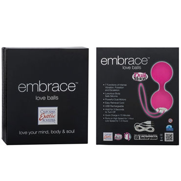 California Exotic Embrace Love Balls, розовый - Вагинальные шарики с вибрацией - купить в секс шопе California Exotic Embrace Love Balls, розовый - Вагинальные шарики с вибрацией - купить в секс шопе