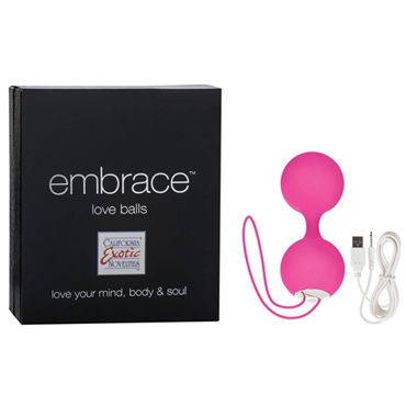 California Exotic Embrace Love Balls, розовый, Вагинальные шарики с вибрацией California Exotic Embrace Love Balls, розовый, Вагинальные шарики с вибрацией